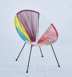 Chaise de relaxation pour terrasse, restaurant, salle à manger, haute, en rotin et en fer forgé, pour l'extérieur, cinéma, dîner en plein air - Product Image 6