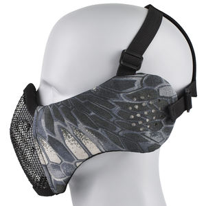 ZLang V12 masker wajah multiwarna, masker wajah taktis latihan berburu <span class=keywords><strong>Airsoft</strong></span> CS pelindung telinga - Product Image 5