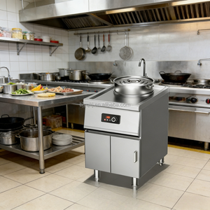 Marmite à soupe électrique commerciale 35L~50L, 5kW, <span class=keywords><strong>9</strong></span> niveaux de puissance, minuterie intelligente, pour les restaurants et les magasins de nouilles - Product Image 4