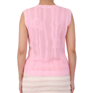 OEM y ODM personalizado de alta calidad sin mangas de punto Top Casual Chaleco de las mujeres - Product Image 3