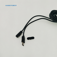 Câble de charge USB Type C à 2 broches, 4 broches, connecteur magnétique Pogo pour ordinateur portable