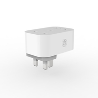 Prise intelligente WiFi RSH UK 13A avec prise de type C en plastique ABS, télécommande, 2 ports de sortie USB, compatible Alexa et Google Home