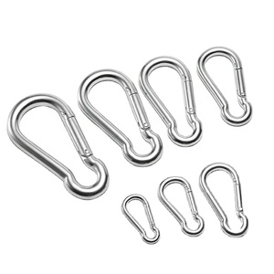 Mosquetón de Acero Inoxidable 316 Marino DIN5299C, Gancho de Resorte, 50x5mm, para Escalada, Mascotas, Yates, Barcos, Accesorios de Herraje - Product Image 6