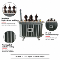 Transformateur abaisseur 50 kVA 100 kVA 200 kVA 220 V 410 V Triphasé 50/60 Hz Transformateur de distribution immergé dans l'huile