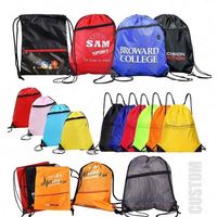 Sacs à cordon en gros personnalisables avec logo, sacs de sport en polyester pour événements sportifs, voyages et promotion, prix d'usine