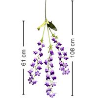 Fleur artificielle en soie faite à la main en gros, fleur de lys suspendue, carillon éolien, imperméable, léger, idéal pour plafond de salle de mariage