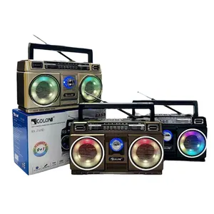 Eletree Rx-750D Golon Portable Dc Rechargeable Fm/Tv/Am/Sw Boombox Radio With Disco Light