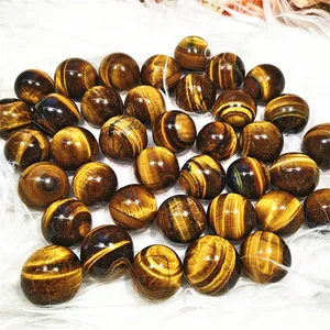 Wholesale Natural Crystal Healing Stones Tiger Eye Stone Sphere For Meditation