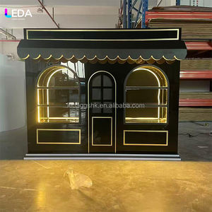 leda Modern Black Acrylic Castle Backdrop <b>Arch</b> for Kids' Birthday Party Decor - Product Image 1