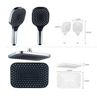 Accessoire de robinet de salle de bain à montage universel, installation facile, plastique ABS de haute qualité, design moderne, ensemble de pomme de douche réglable