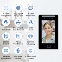 Mesin Absensi Biometrik Pembaca Kartu Kontrol Akses Pengenal Wajah Tahan Air IP65, Cloud, Rekam Waktu, Dilengkapi SDK API Gratis