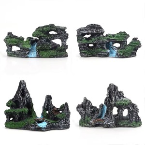 소형 석가산 모형 레진 석가산 아쿠아스케이프 수족관 장식 소품 시뮬레이션 - Product Image 1