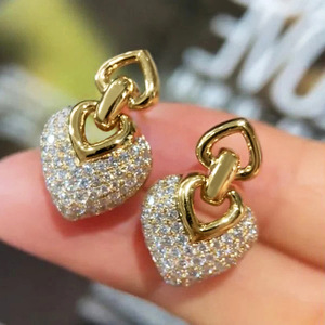 Pendientes de Corazón Doble para Mujer, Joyería Chic, Elegante y Urbana - Product Image 5
