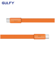 Cable USB-C a USB-C Plano con Diseño Ultrafino Antienredos para Fácil Transporte y Carga en Viajes