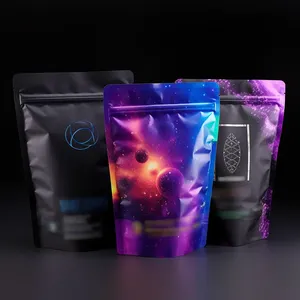 Tùy chỉnh in túi Mylar dây kéo đứng lên túi với bao bì đầy màu sắc thiết kế bằng chứng mùi cho ngành công nghiệp thực phẩm 3.5g 7g 14g 1 - Product Image 2