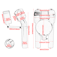 HCMOTORKU  Kit de rehausseurs de guidon réglables de 10 pouces pour moto, support de rehausseur de guidon pour Harley Softail 2022 et plus