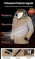 Veste unisexe légère 3-en-1 chaude, imperméable, coupe-vent, avec doublure amovible imprimée, pour le printemps, l'automne, l'hiver, les trajets quotidiens et les voyages