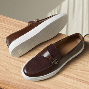 Chaussures habillées décontractées en cuir PU confortables pour hommes, style Oxford, à enfiler, avec boucles métalliques, idéales pour les mariages et les affaires - Product Image 3