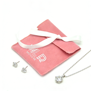 Bolsas de Joyería de Gamuza <span class=keywords><strong>Rosa</strong></span> Pálido, Bolsa de Terciopelo con Logotipo Personalizado Impreso - Product Image 1