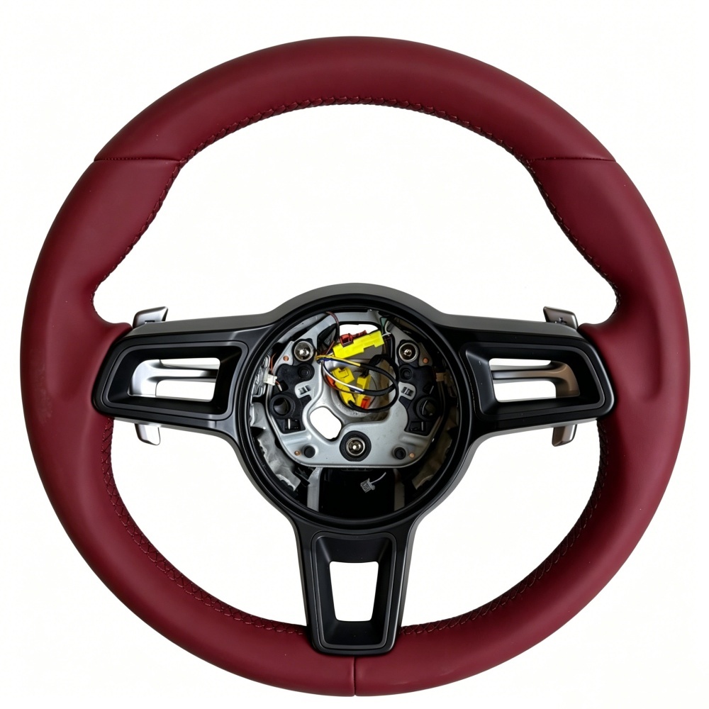 Custom Full Black Steering Wheel Without Buttons (Porsche Fitment), photo 2