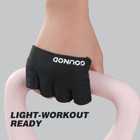 Guantes de Gimnasio de Cuatro Dedos con Agarre Antideslizante, Guantes Transpirables para Yoga, Pilates, Ciclismo, Entrenamiento al Aire Libre, Ejercicio y Deportes