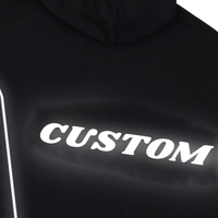 Sweat-shirt imprimé gothique de haute qualité, nouveau style streetwear, col à capuche réfléchissant avec fermeture éclair, fabricant de sweat-shirts personnalisés en gros