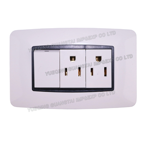 Panneau ABS PC blanc de haute qualité interrupteur sud-américain 1 gang prise US 6 broches prise murale - Product Image 1