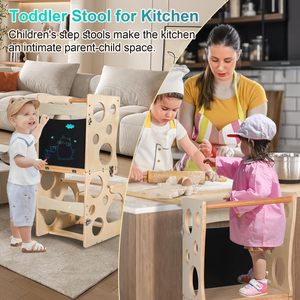 Torre <span class=keywords><strong>de</strong></span> aprendizaje convertible en mesa y silla, taburete <span class=keywords><strong>de</strong></span> madera para niños para encimera <span class=keywords><strong>de</strong></span> <span class=keywords><strong>cocina</strong></span> - Product Image 3