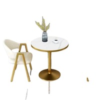 Table de Conférence Design Moderne Luxe Simple et Ensemble Table et Chaises Rondes pour 2 Personnes