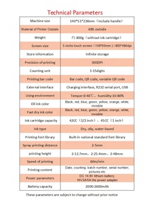 48 Mét xách tay nhiệt hàng loạt Logo Thời hạn sử dụng máy in phun cho túi nhựa chai bằng gỗ hộp carton Ống - Product Image 6