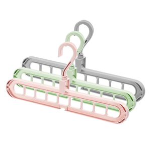 Giá treo quần áo bằng nhựa xoay 360 °-kệ lưu trữ đa cổng cho gia đình, tổ chức tủ quần áo tiết kiệm không gian - Product Image 5