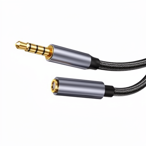 Nylon Braided 3.5mm Male Female Aux Audio Extension Cable Bare Copper Conductor Multi-Shielded Microphone Earphones Computer