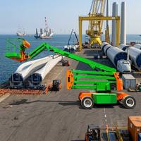 Plateforme élévatrice articulée électro-hydraulique haute stabilité 20m en acier au manganèse 35% de capacité de montée, système de nivellement automatique CE