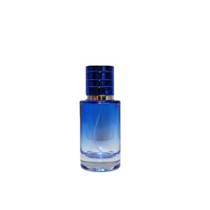 Colored glass perfume <b>bottles</b> gradual colors 50ml 30ml <b>empty</b> refillable <b>bottles</b> with screw sprayers and caps - Product Image 1