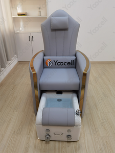 Yoocell – chaise de spa de luxe moderne gris clair, chaise électrique de réflexologie des pieds, <span class=keywords><strong>manucure</strong></span> et pédicure, pour salon de <span class=keywords><strong>manucure</strong></span>, <span class=keywords><strong>2022</strong></span> - Product Image 3
