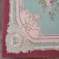 6x9 Light Color Hand Knotted Wool Aubusson Rugs French Chinese Made by Hand for Bedroom Living Room