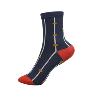 Nouveauté à la mode Robe ras du cou en tricot de coton Happy Design coloré Chaussettes avec logo personnalisé