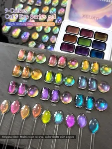 Gel de Uñas Efecto Ojo de Gato de 9 Colores, Alta Saturación, Popular, Semisólido, en Envase, para Uso Profesional en Salones de Uñas - Product Image 3