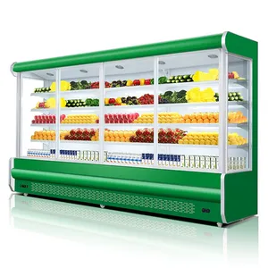 2024 new upgrade energy saving Supermarket convenience store fruit drink display cabinets high quality Wind curtain cabinet