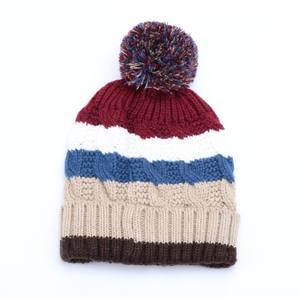 Manufacturer Supplied Korean Style Winter Knitted Hats Thickened <b>Variegated</b> Cable Knit Jacquard Dot <b>Yarn</b> Warm Clothing Masks - Product Image 3