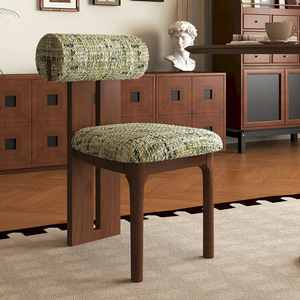 Chaise de salle à manger en bois massif avec dossier pour salle à manger, usage domestique, style scandinave - Product Image 4