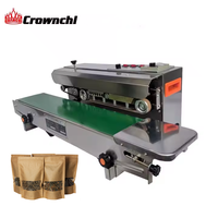 Machine de scellage thermique automatique en acier inoxydable pour petits sachets, pochettes, boissons, en-cas, emballages