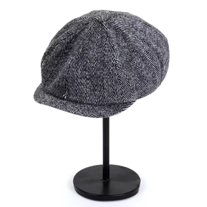 Casquettes octogonales à chevrons pour hommes 2024, bérets <span class=keywords><strong>de</strong></span> <span class=keywords><strong>peintre</strong></span> britanniques plats, <span class=keywords><strong>tenue</strong></span> formelle automne-hiver pour activités <span class=keywords><strong>de</strong></span> plein air - Product Image 4