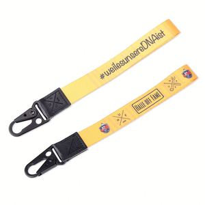 Personalized High Quality Custom Fabric Keytag with Hook <b>Key</b> <b>Ring</b> Embroidered Woven Keychains - Product Image 1