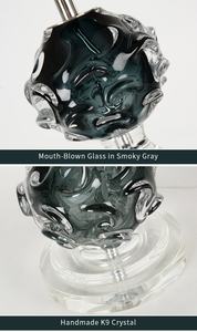 Promotieprijs Moderne Indoor Woonkamer Slaapkamer Decoratieve Handgemaakte Donkergroene Gecouloured Glazuurglas Tafellamp - Product Image 6