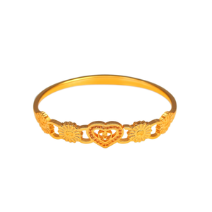 Bracelet tendance en acier inoxydable 316L plaqué or PVD, design cœur, pour femme - Product Image 2