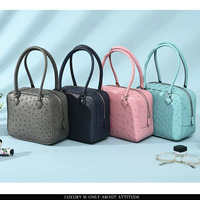 Sac à main en cuir d'autruche véritable de haute qualité, sac fourre-tout en cuir de créateur pour femmes, exotique et haut de gamme