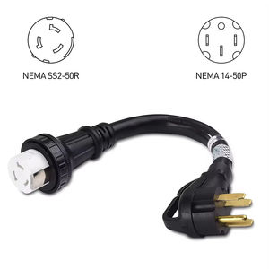 Câble d'alimentation marin <span class=keywords><strong>de</strong></span> 7,6 m (25 pi) 50 ampères 14-50P SS2-50R 125/250V avec prise à verrouillage rotatif pour générateur <span class=keywords><strong>de</strong></span> camping-car, soudeuse, chargeur, type <span class=keywords><strong>de</strong></span> fil SJTW 7,6 m (25 pi) - Product Image 5