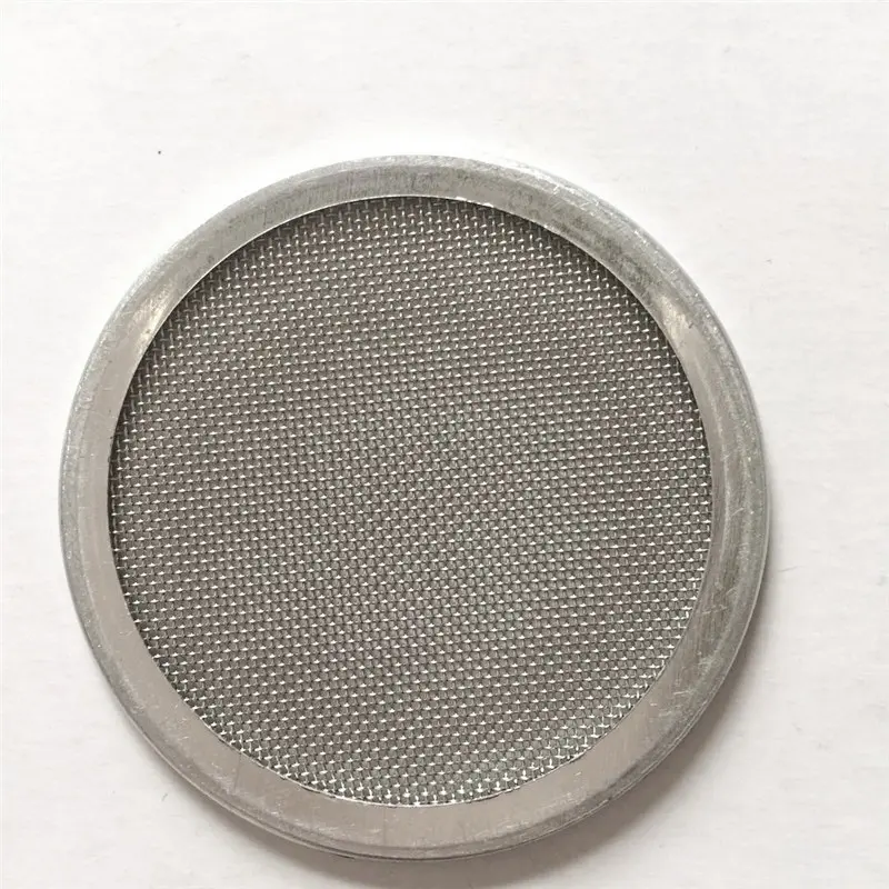 SS 304 316 316L durable stainless steel woven filter mesh screen disc with seamless frame
