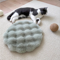 Tapis en velours doux pour animaux de compagnie coussin en peluche nid chaud pour chats chiens solide nuage saison d'hiver confortable tapis de cage